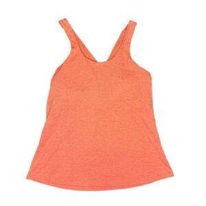 MTA Sport Orange Ribbed Athletic Tank Top
